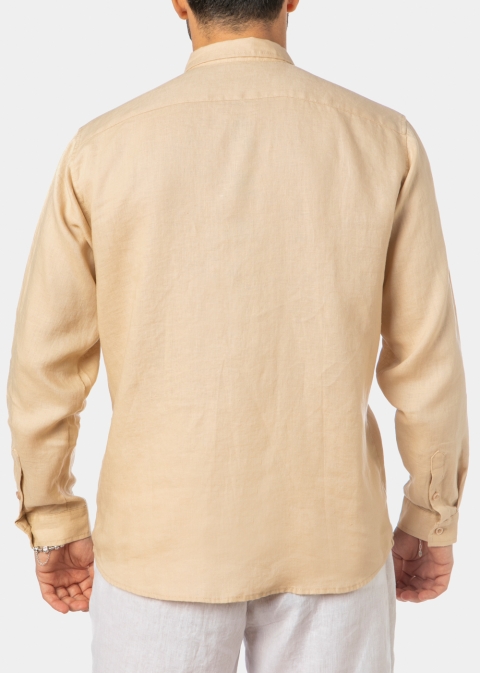 100% Linen Beige Shirt 