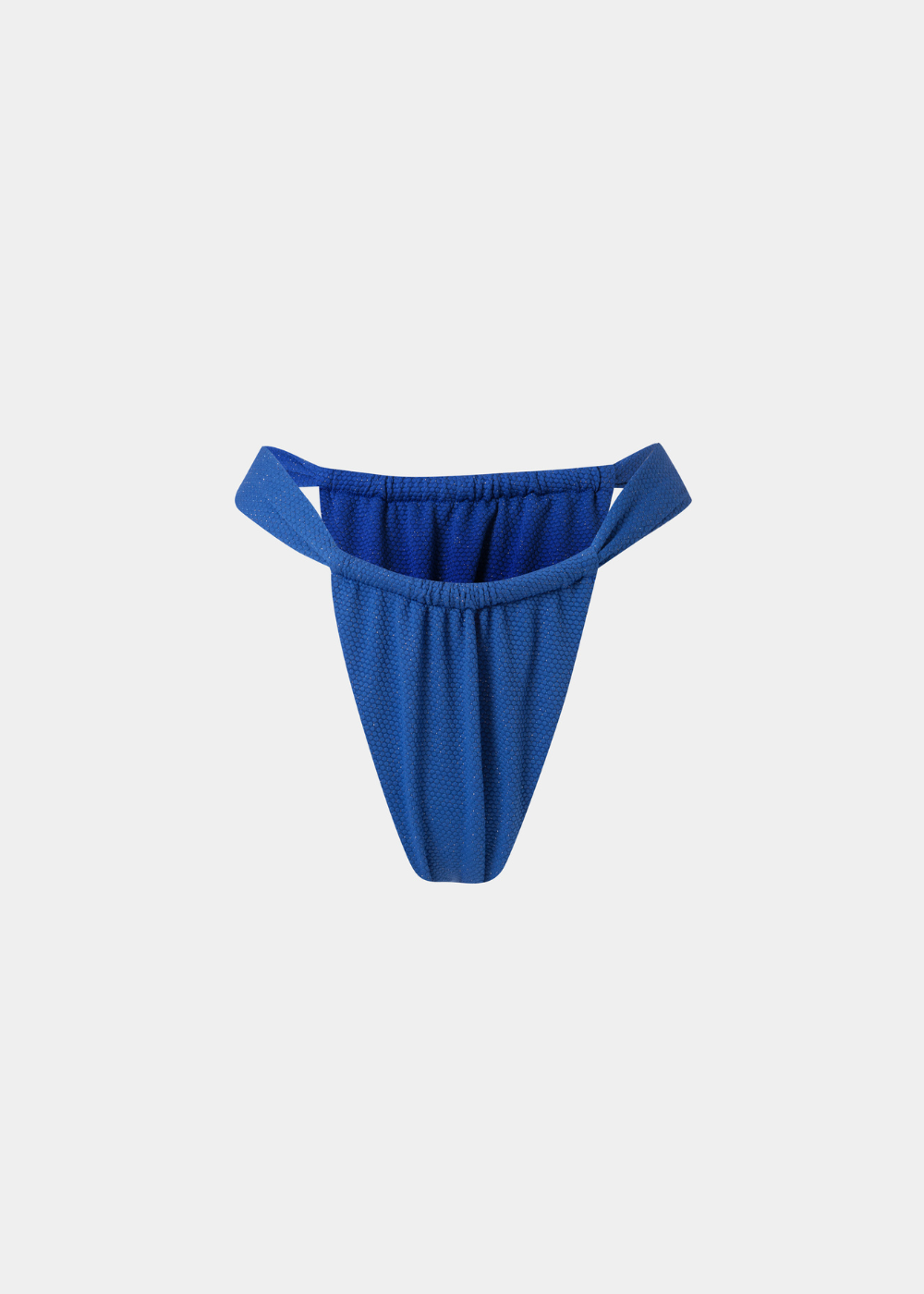 1 Tulum Bikini Bottom - Royal Blue Jacquard - Image 1