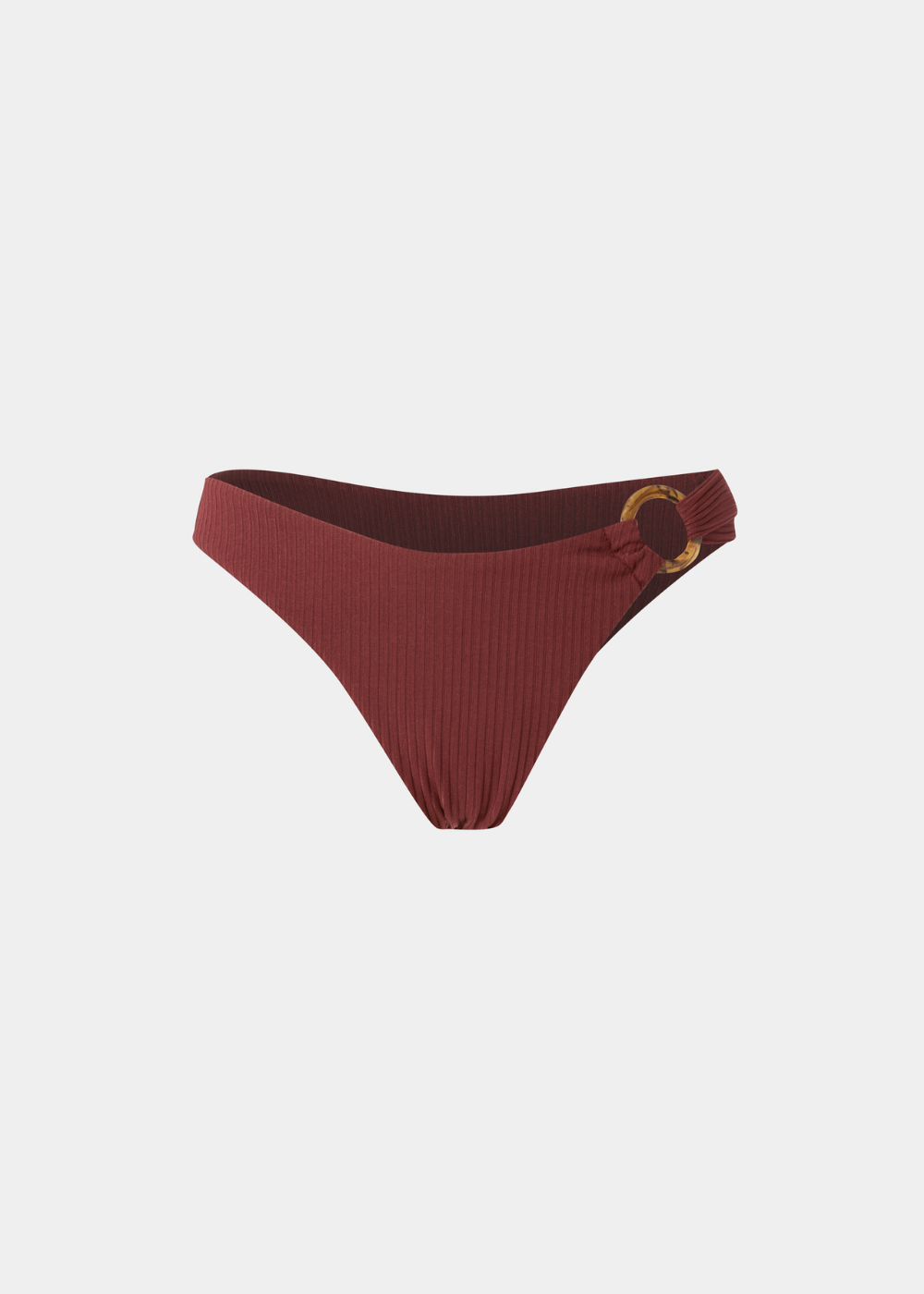 1 Sardinia Bikini Bottom - Wine Red Rib - Image 1