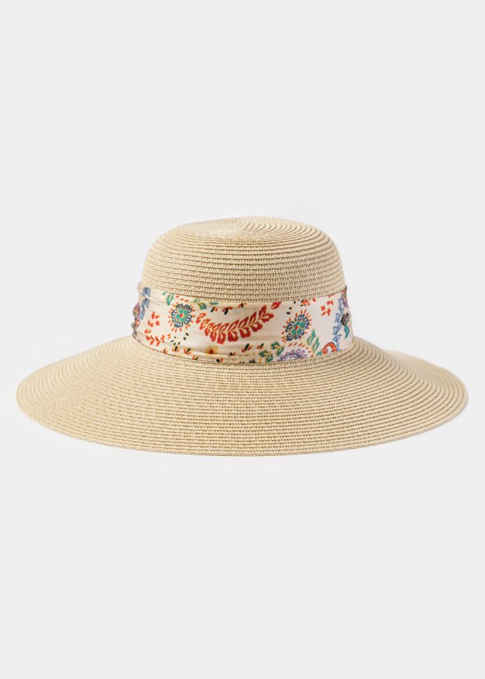 Beige Hat w/ Lahouri Ribbon - Image 2