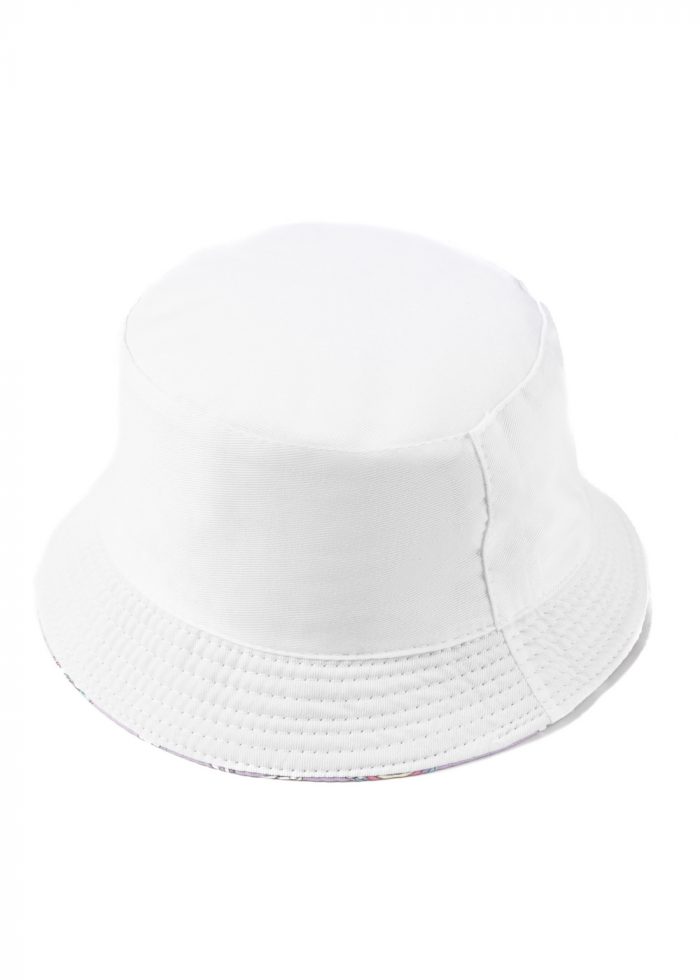Purple Double Face Kids Bucket Hat w/ Unicorns Pattern - Image 2