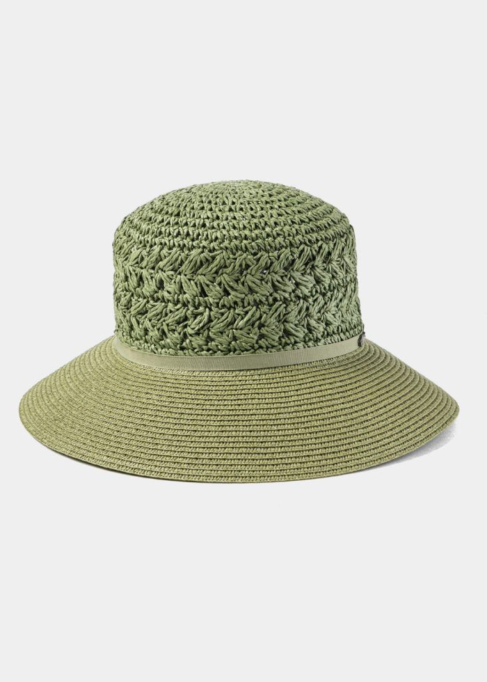 Dark Green Half Handmade Crochet Hat - Image 2