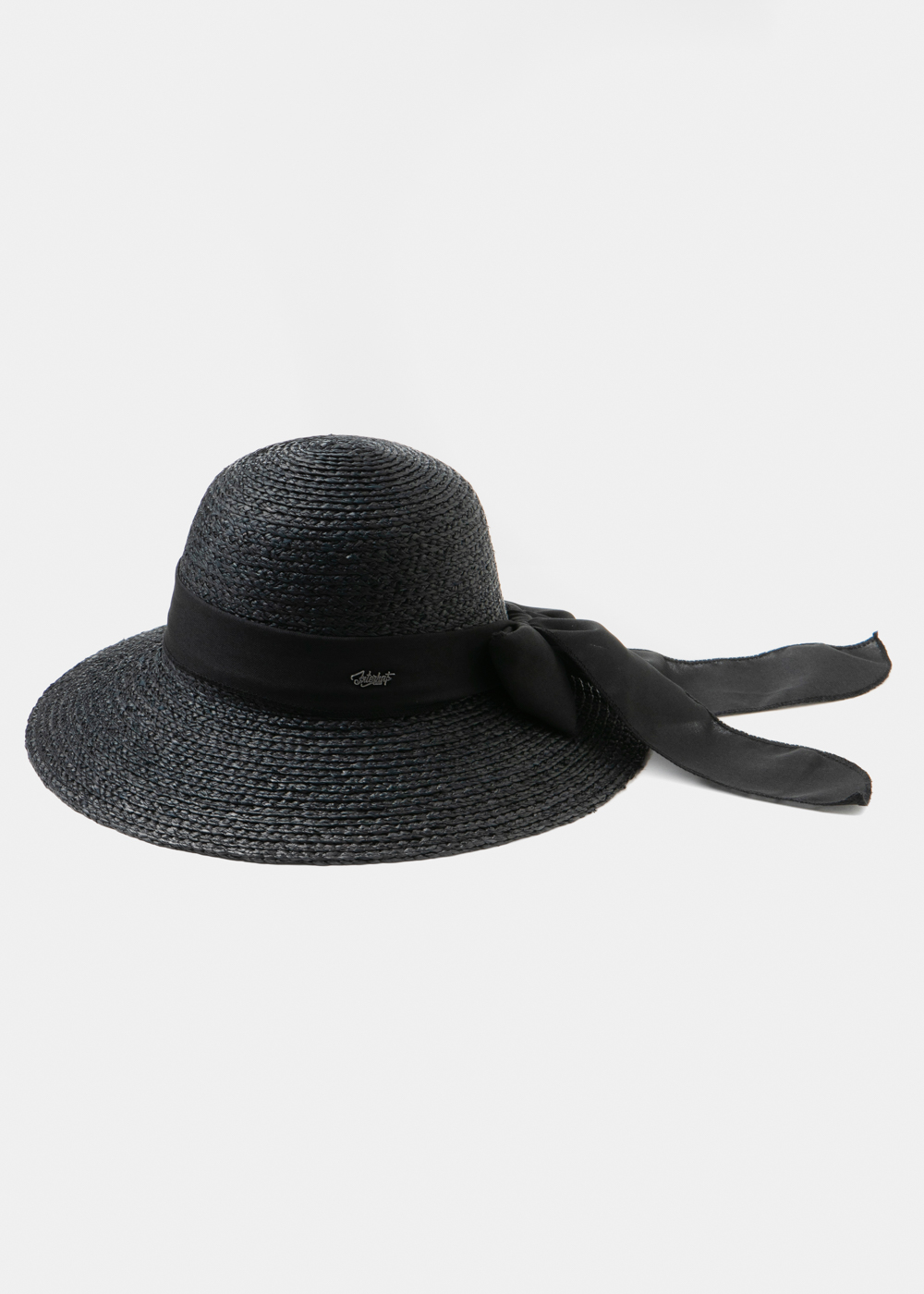 _17A2511 Black Raffia Hat w/ black ribbon - Image 1