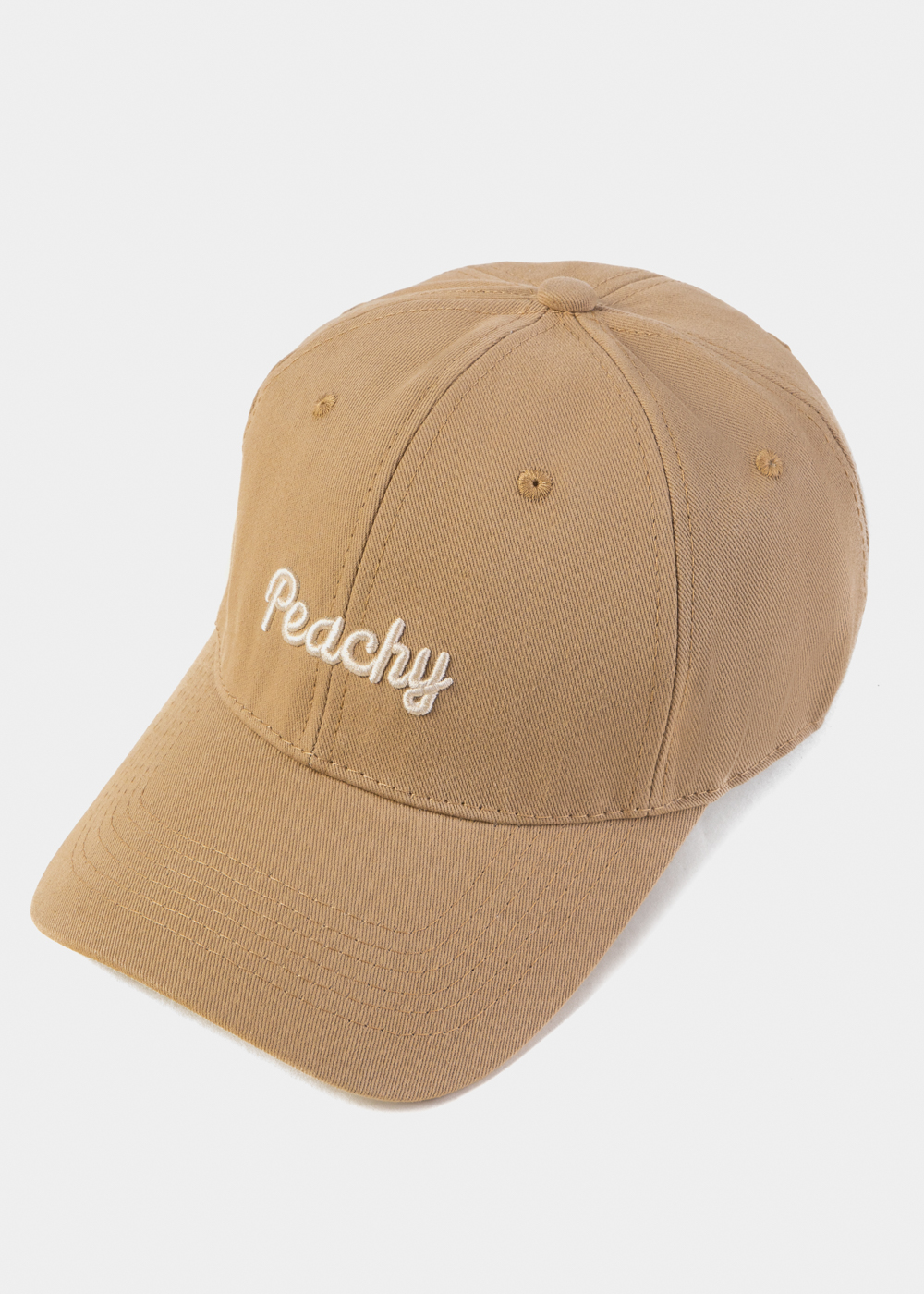 Beige Jockey w/ "Peachy" Embroidery Beige Jockey w/ "Peachy" Embroidery - Image 1