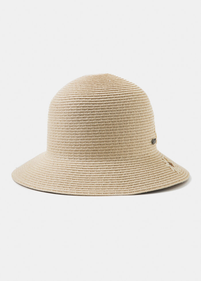 Beige Straw Hat w/ daisies - Image 2