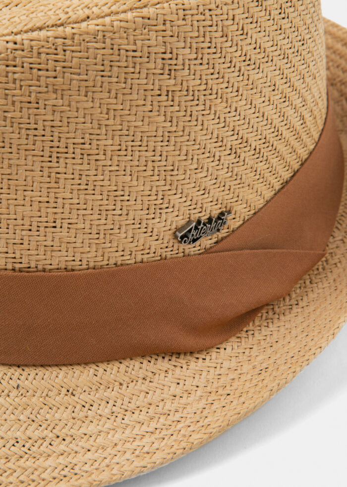 Brown Fedora Hat w/ camel hatband - Image 3