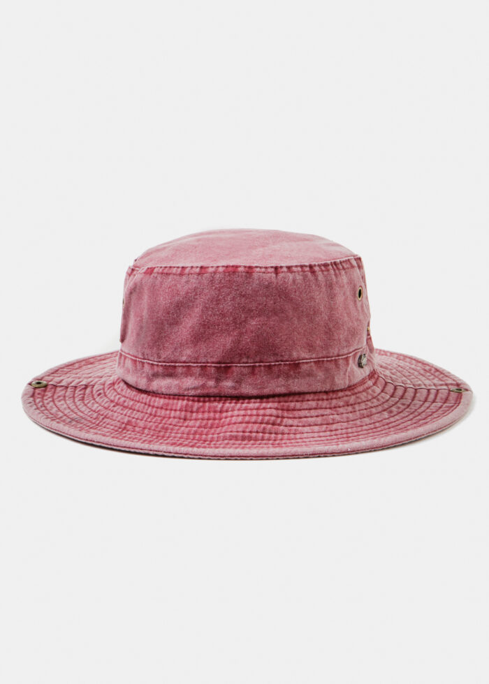 Red Active Bucket Hat w/ Washed Cotton - Image 2