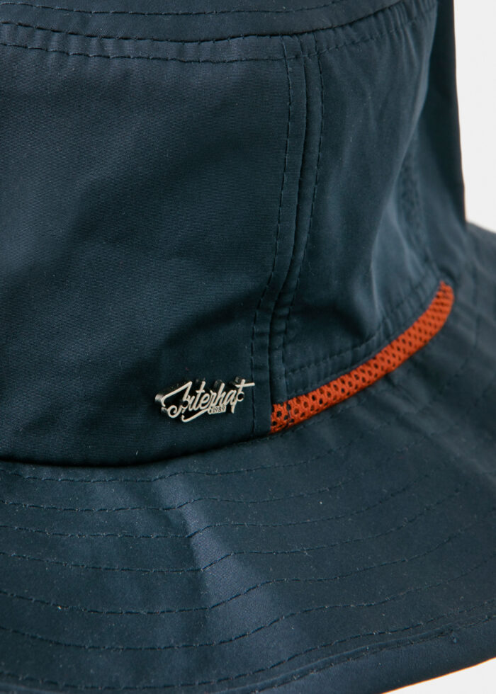 Navy Active Bucket Hat w/ Orange Details - Image 3