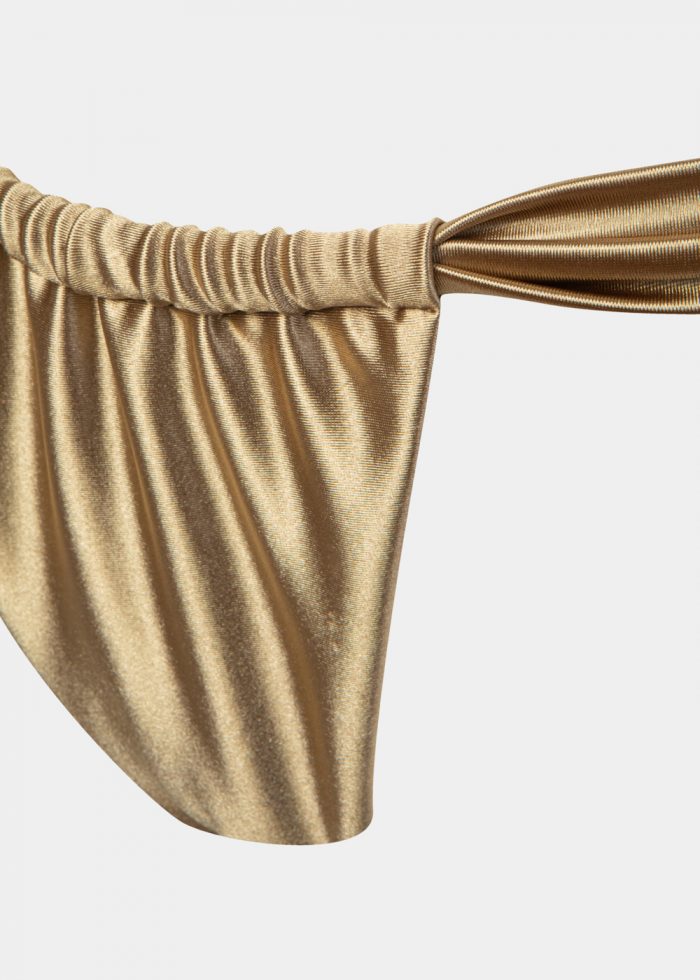 Marbella Bikini Bottom - Gold Shiny - Image 5