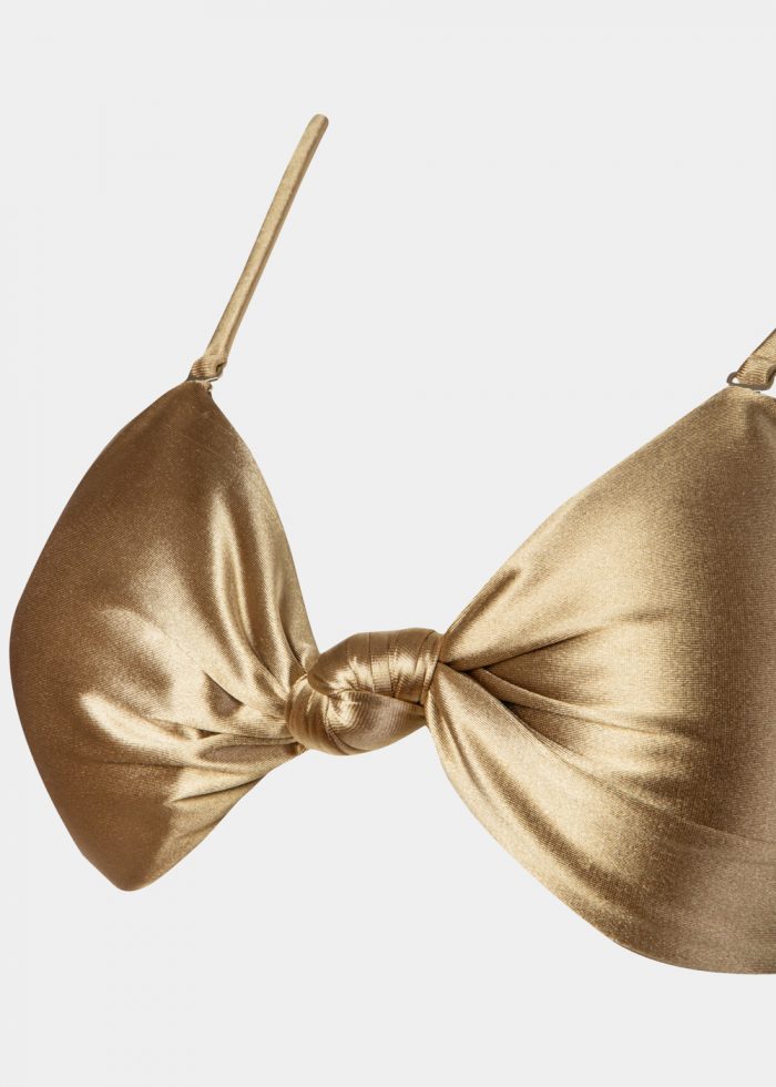 Marbella Bikini Top - Gold Shiny - Image 4