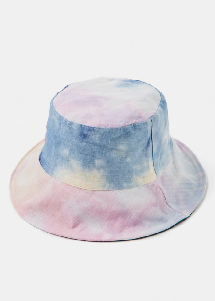 Double-Faced Bucket Hat Tie Dye & Navy Blue - Image 3