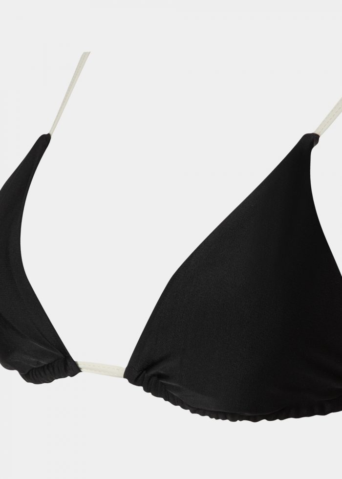 Mykonos Bikini Top - Black/Cream Dacron - Image 5
