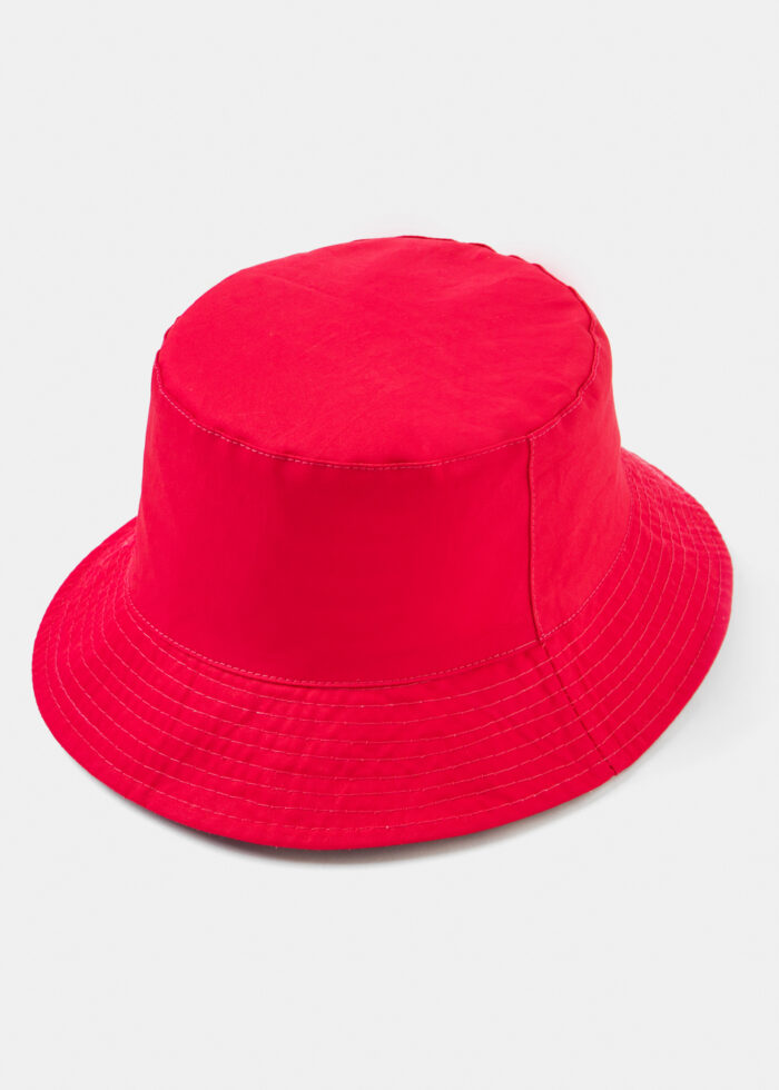 Double-Faced Bucket Hat Lavender Pattern & Fuchsia - Image 2
