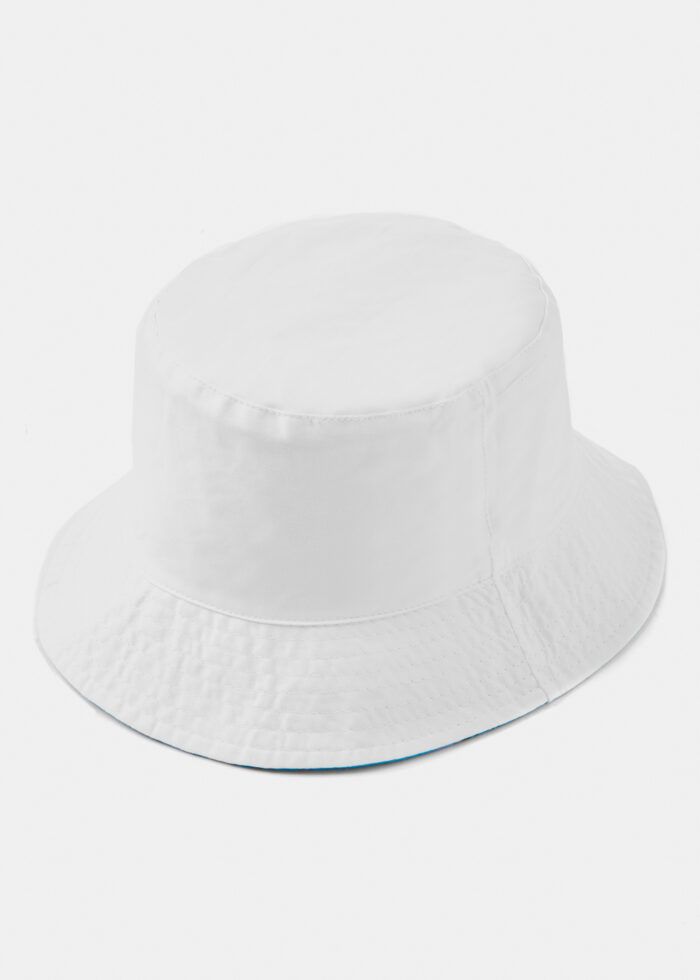 Double-Faced Bucket Hat Cottons Pattern & White - Image 2