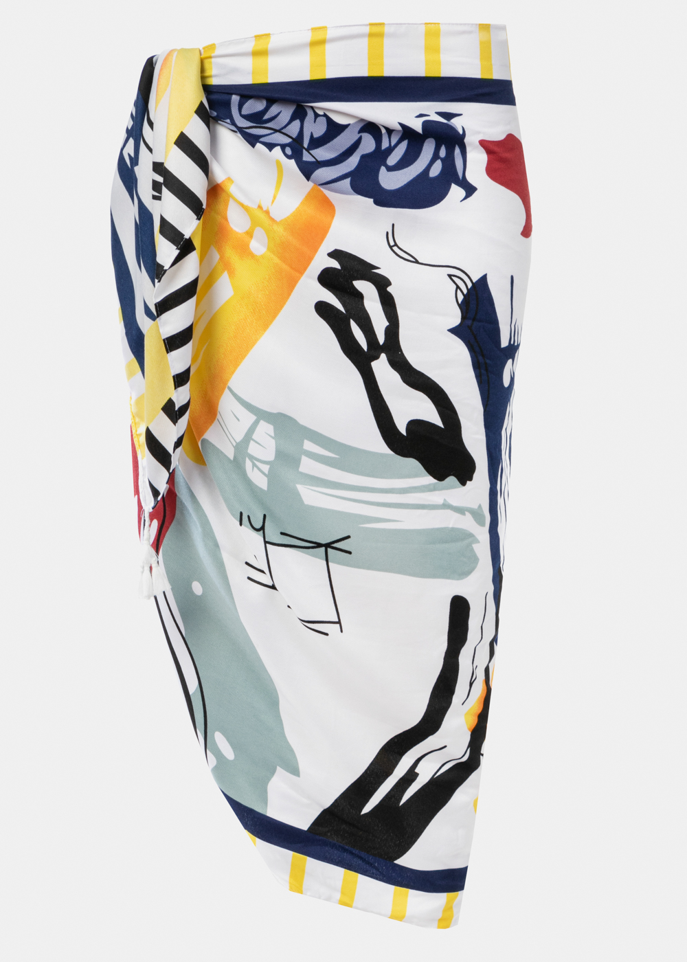 _17A2900 Multicolour pareo w/ painting design - Image 1