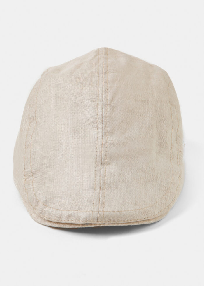 Beige Linen Men's Cap - Image 3