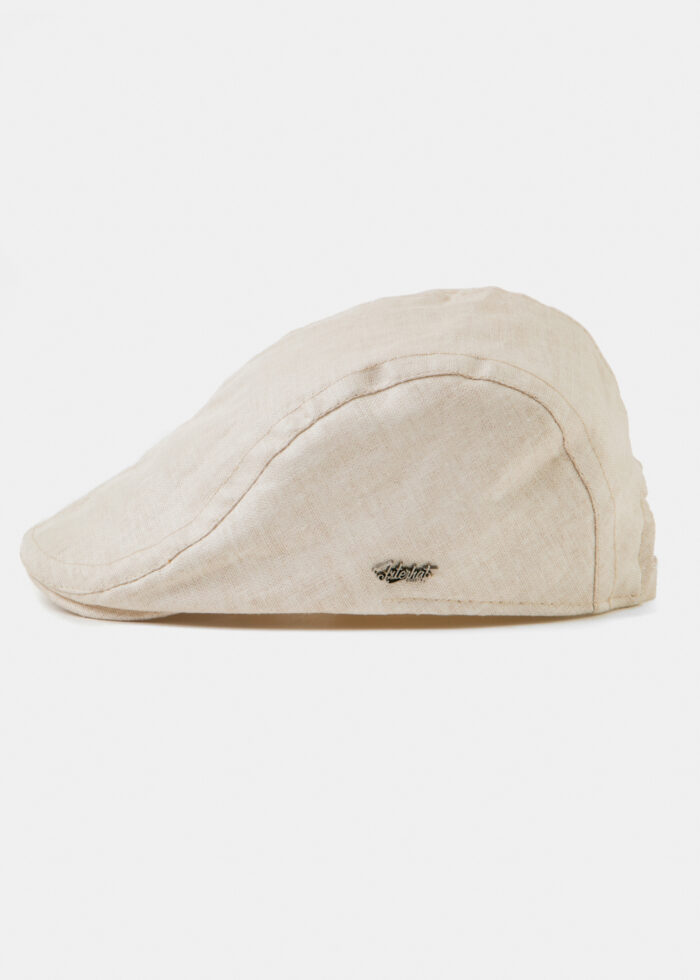 Beige Linen Men's Cap - Image 2
