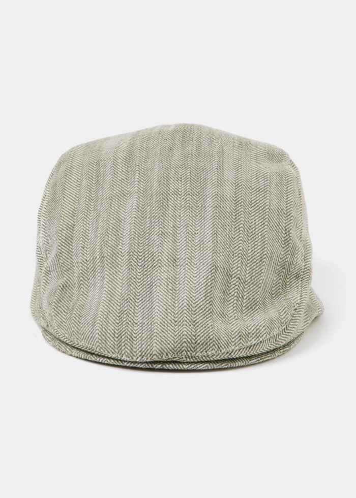 Green Linen Men's Cap - Image 3