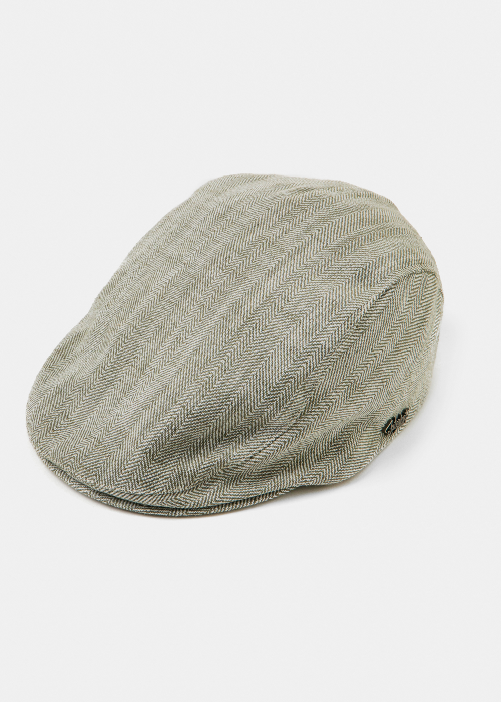 _17A2936 Green Linen Men's Cap - Image 1