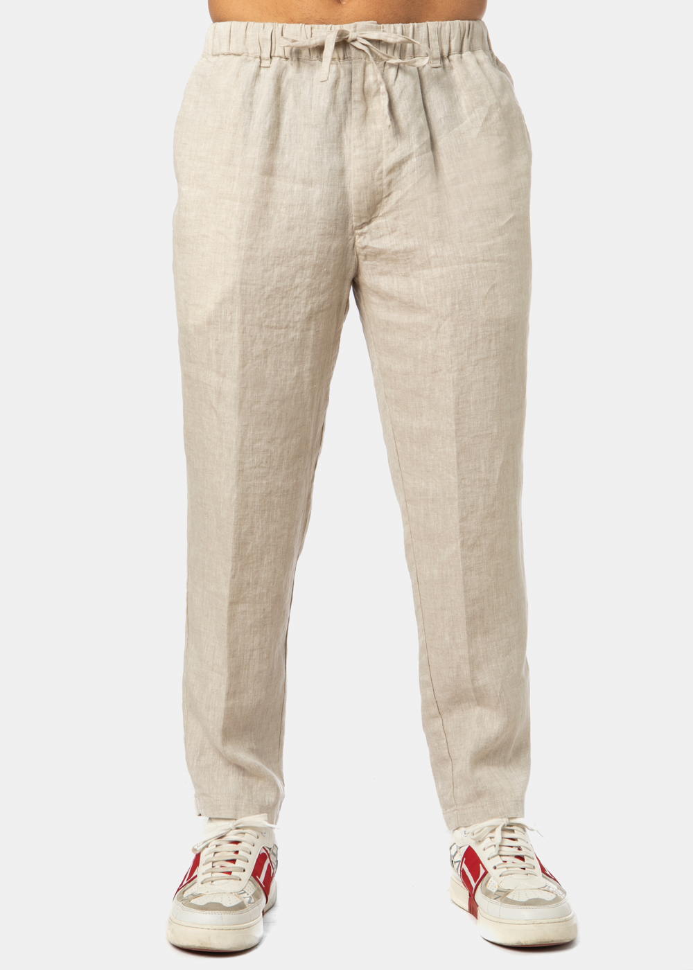 100% Linen Natural Beige Long Pants 100% Linen Natural Beige Long Pants - Image 1