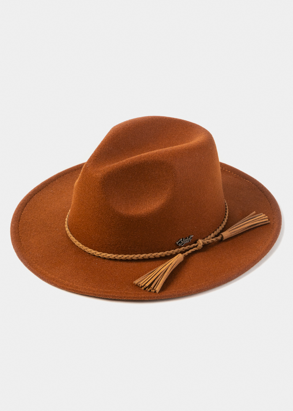 Brown Winter Hat w/ Braided Hatband Brown Winter Hat w/ Braided Hatband - Image 1