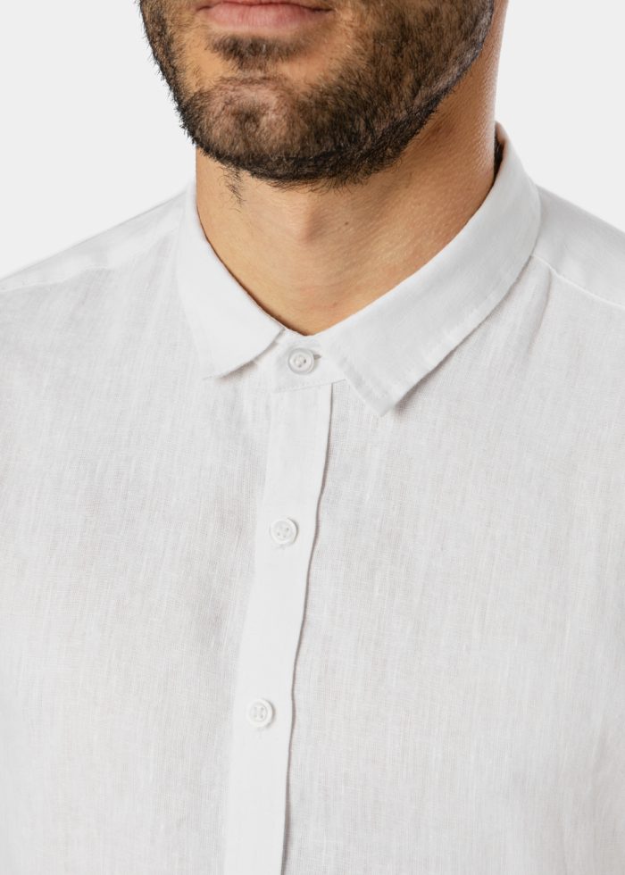 100% Linen White Shirt - Image 6