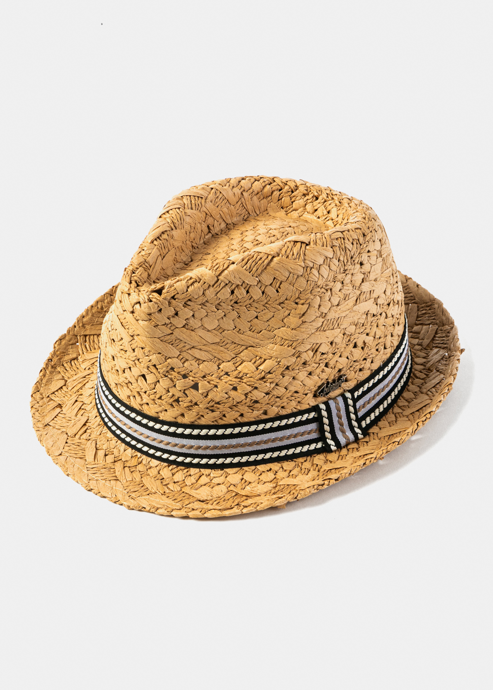 Brown Braided Fedora Hat Brown Braided Fedora Hat - Image 1