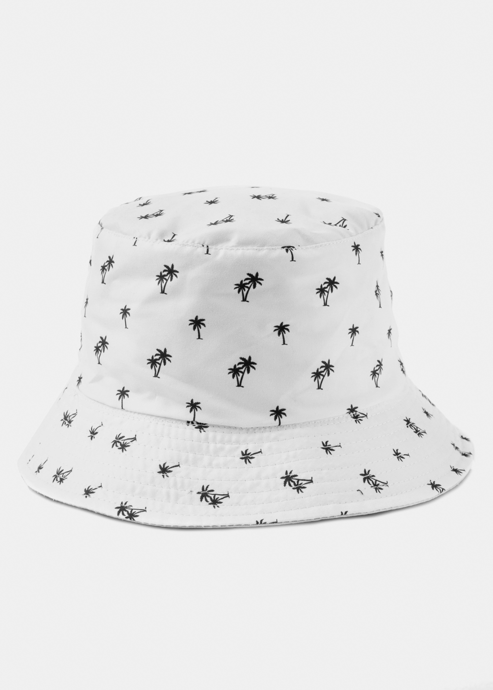 Double-Faced Bucket Hat Palm Trees Pattern & Green Double-Faced Bucket Hat Palm Trees Pattern & Green - Image 1