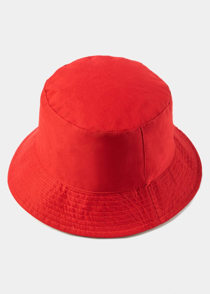 Double-Faced Bucket Hat Little Hearts Pattern & Red - Image 2