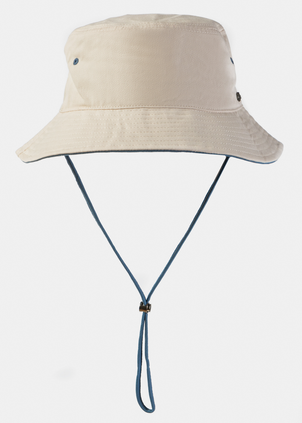 White Bucket Hat w/ Chin Strap White Bucket Hat w/ Chin Strap - Image 1
