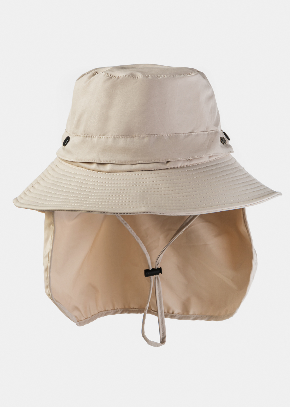 Beige Active Hat w/ Neck Protector Beige Active Hat w/ Neck Protector - Image 1