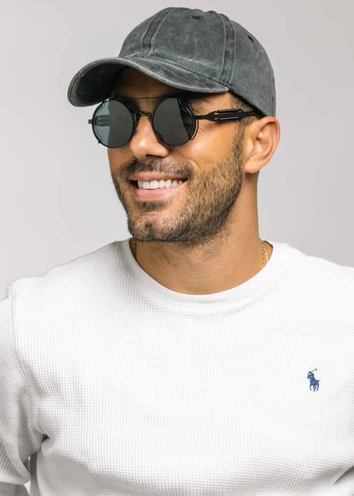 Washed Cotton Twill Cap - Black - Image 2