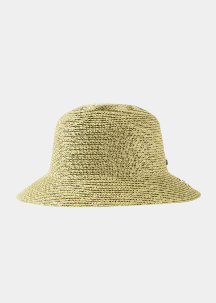 Green Straw Hat w/ daisies - Image 2