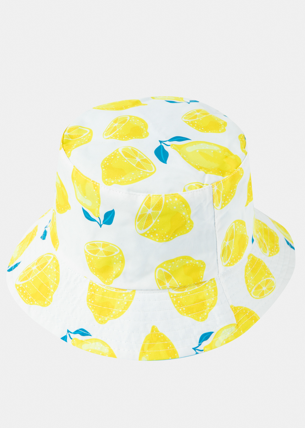 Double-Faced Bucket Hat Lemons Pattern & Baby Blue Double-Faced Bucket Hat Lemons Pattern & Baby Blue - Image 1