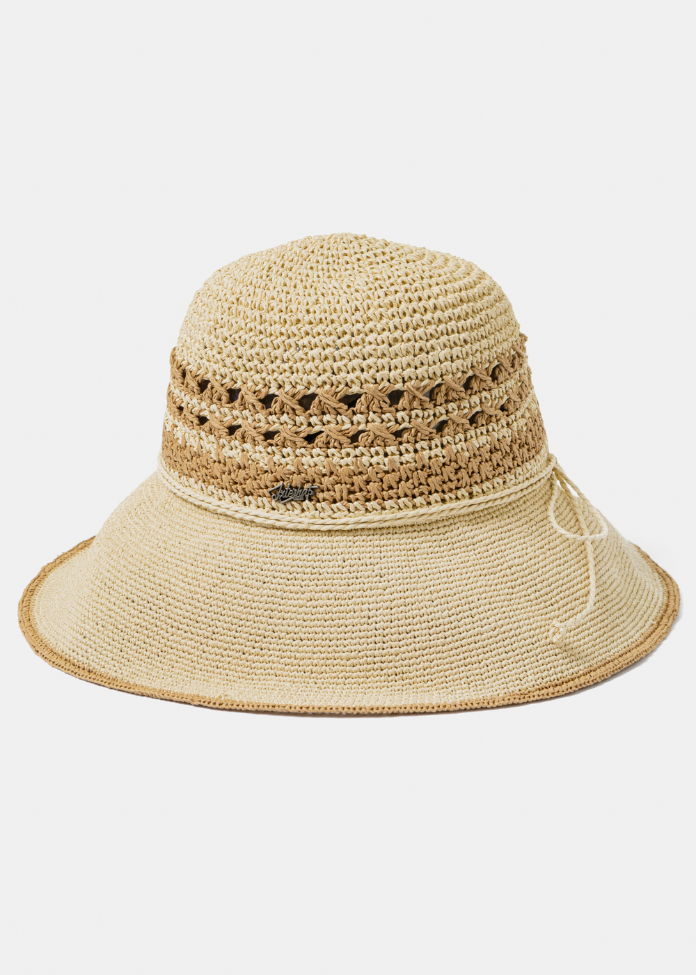 Beige & Brown Handmade Hat Beige & Brown Handmade Hat - Image 1