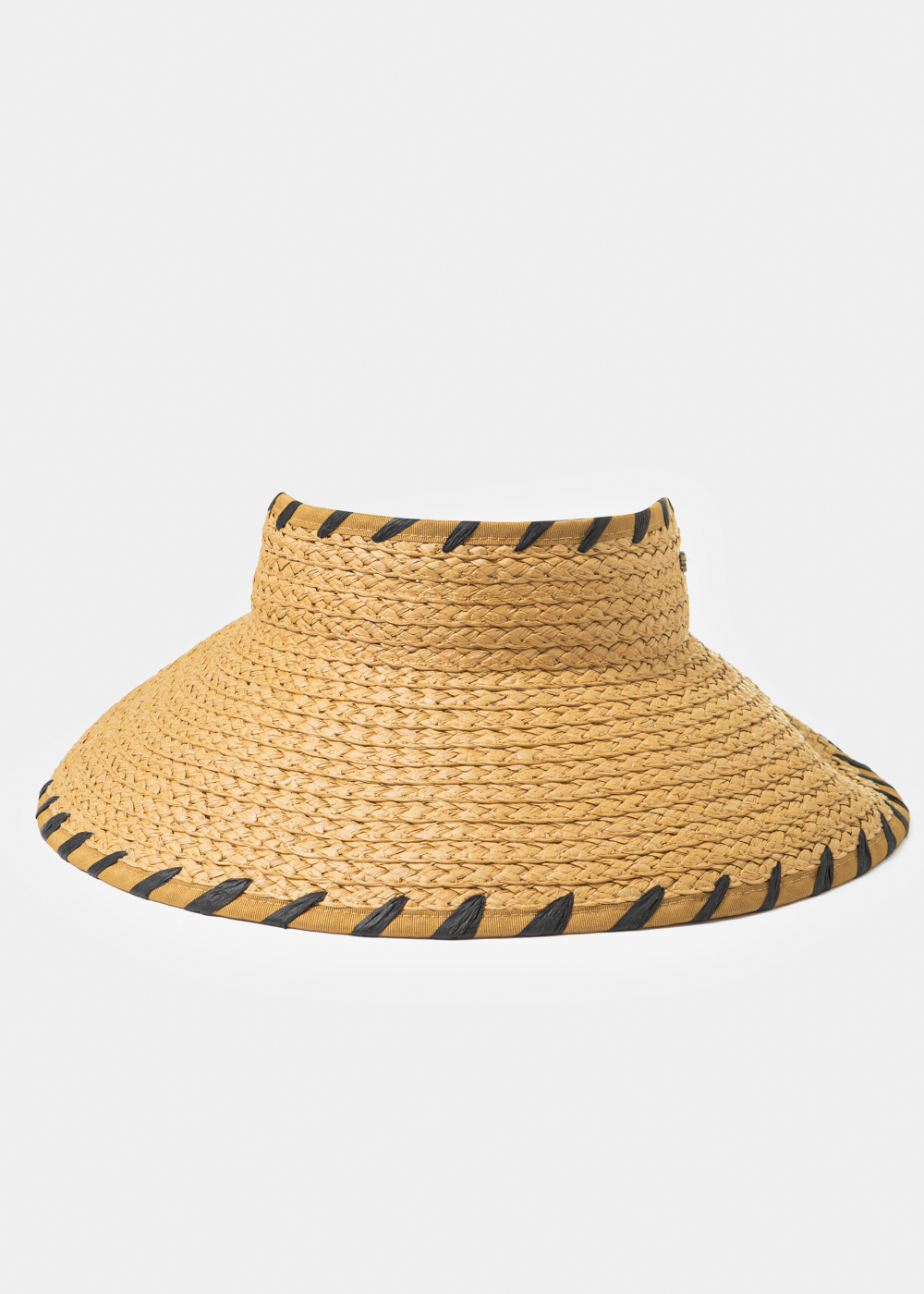 Brown Top Opened Straw Hat Brown Top Opened Straw Hat - Image 1