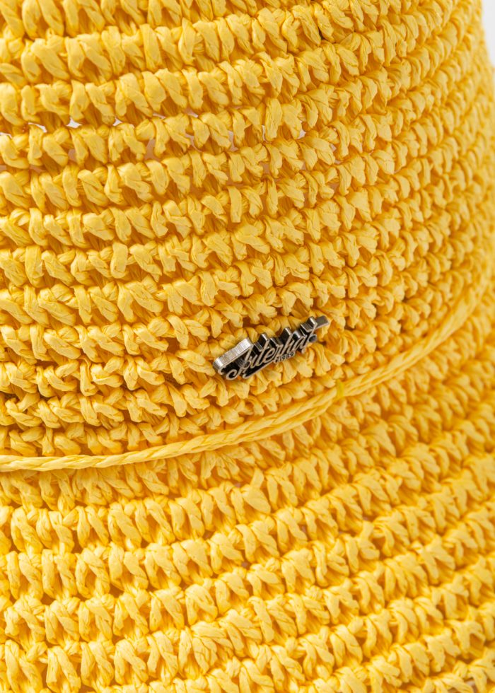 Yellow Κnitted Bucket Style Hat - Image 3
