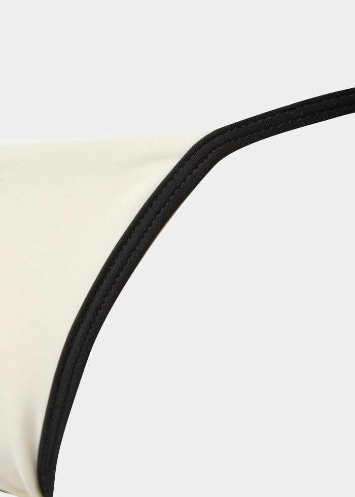 Aruba Bikini Bottom - Cream/Black Dacron - Image 3