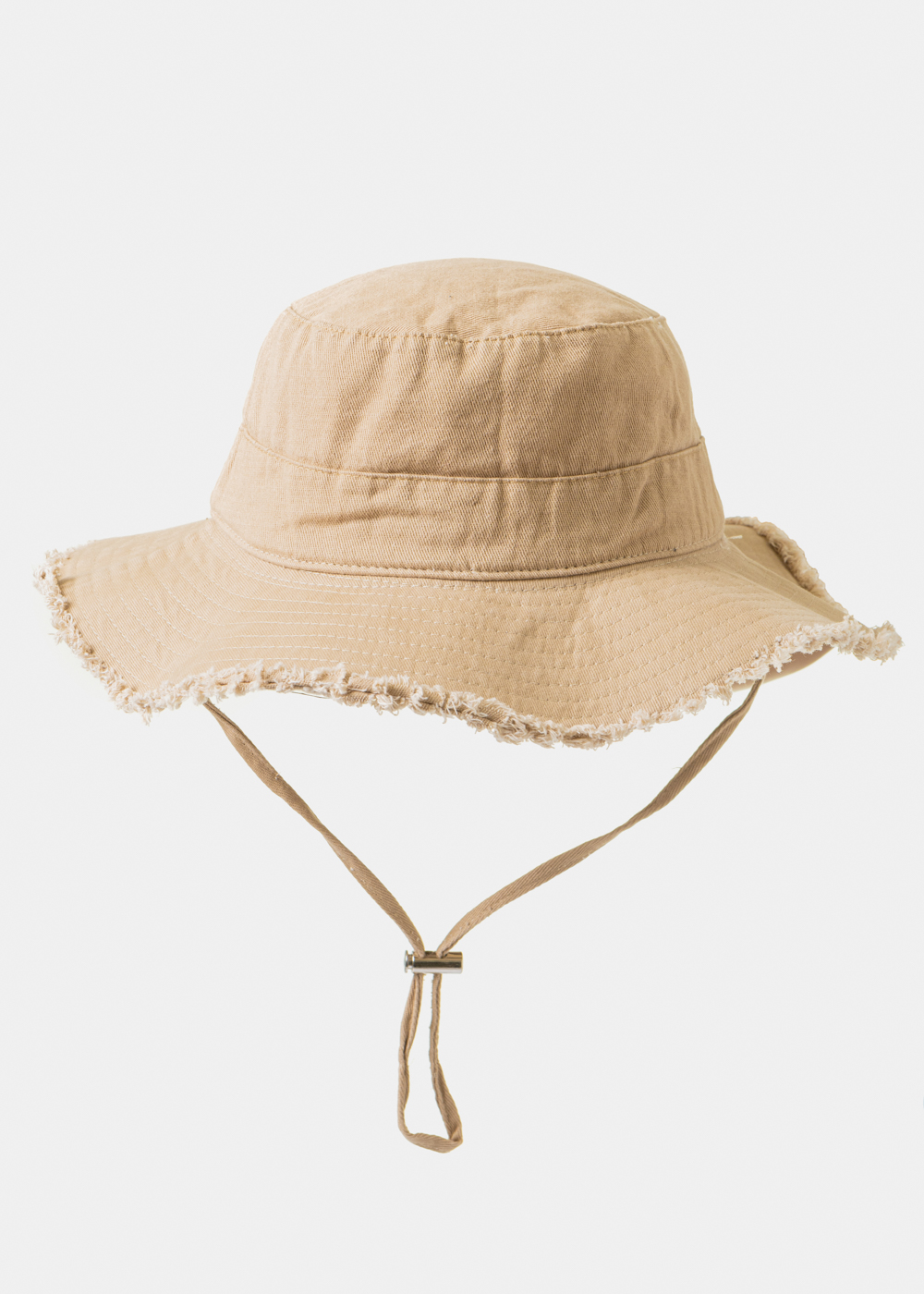 Beige Cotton Bucket Hat Beige Cotton Bucket Hat - Image 1