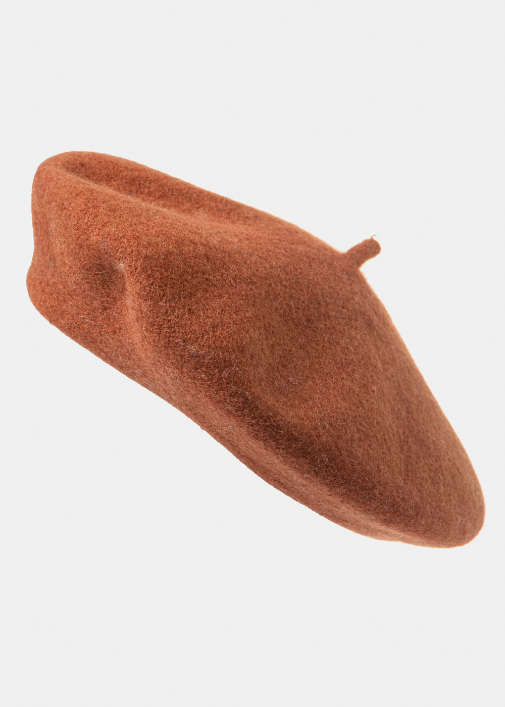 Brown Wool Beret Hat Brown Wool Beret Hat - Image 1