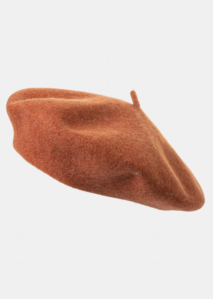 Brown Wool Beret Hat - Image 2