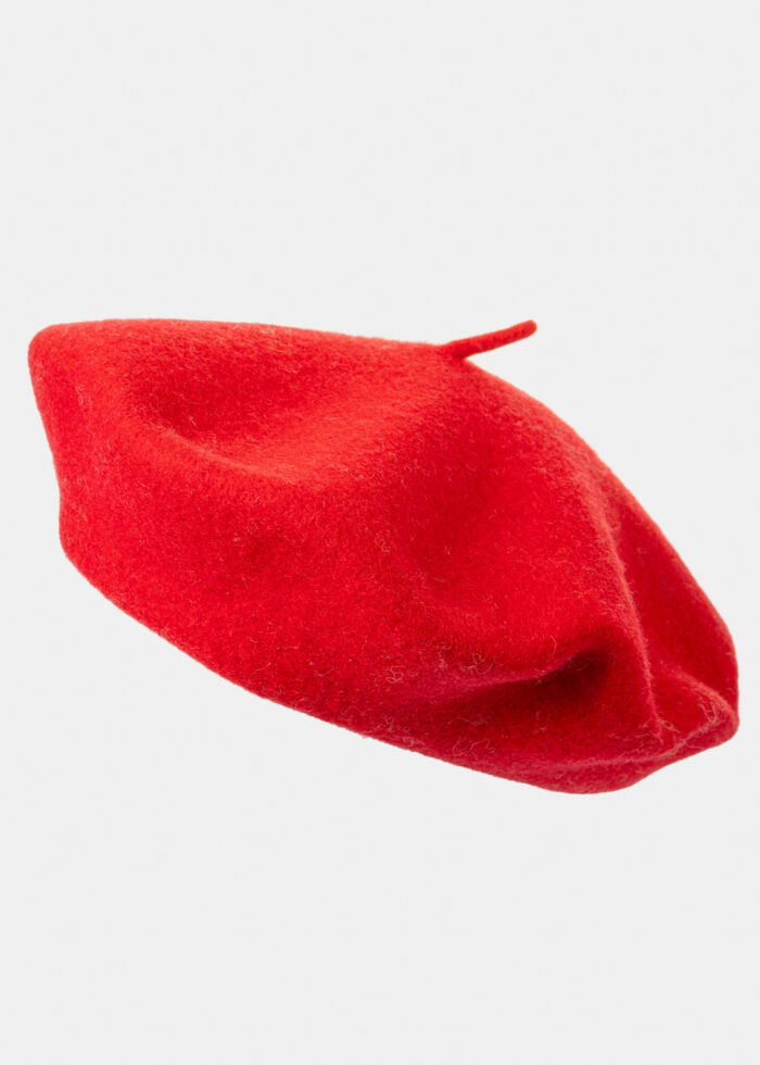 Red Wool Beret Hat - Image 2
