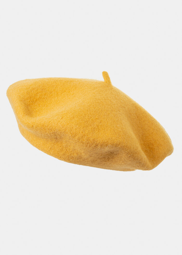Mustard Wool Beret Hat - Image 2