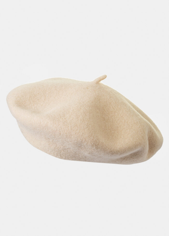 Ecru Wool Beret Hat - Image 2