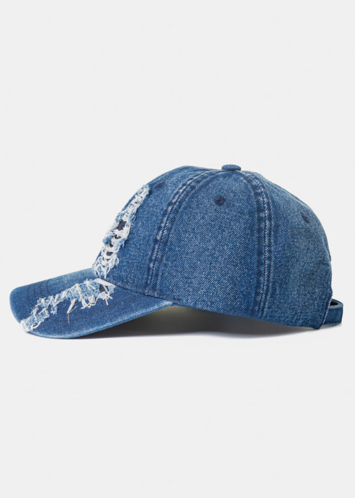 Ripped Jean Cap - Navy Blue - Image 2