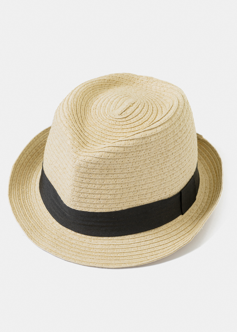 Beige Kids Straw Fedora Hat Beige Kids Straw Fedora Hat - Image 1