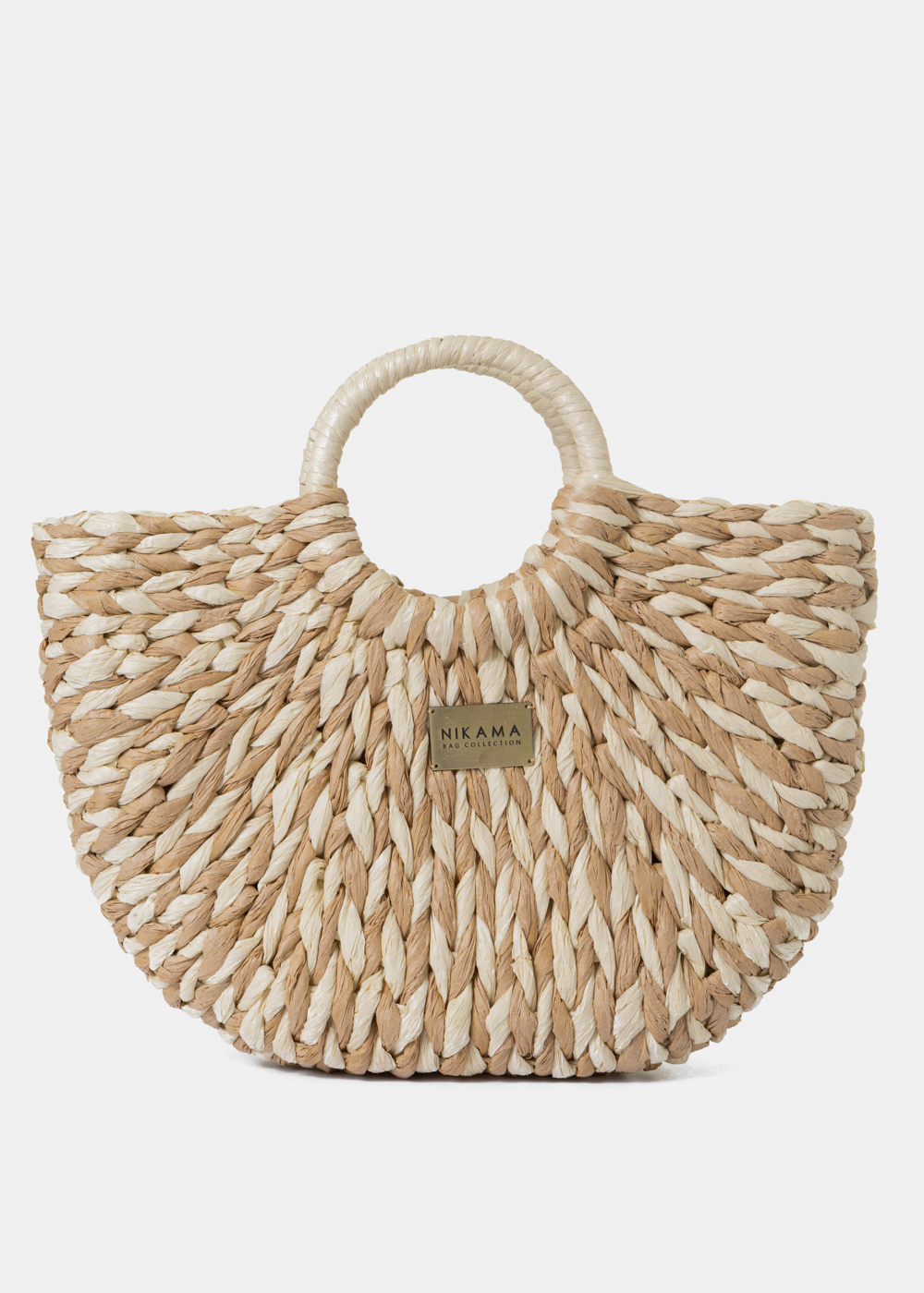 Beige & Ecru Midi Knitted Bag Beige & Ecru Midi Knitted Bag - Image 1