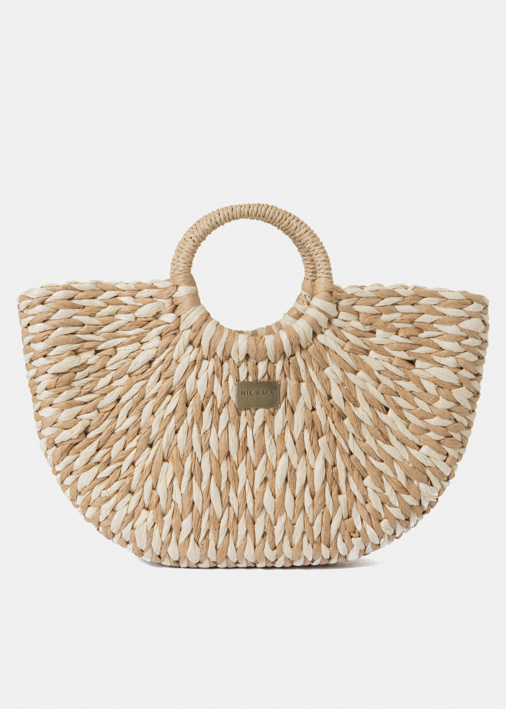 Beige & Ecru Knitted Bag Beige & Ecru Knitted Bag - Image 1