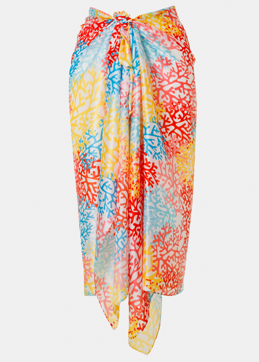 Colorful Pareo w/ Corals Pattern Colorful Pareo w/ Corals Pattern - Image 1