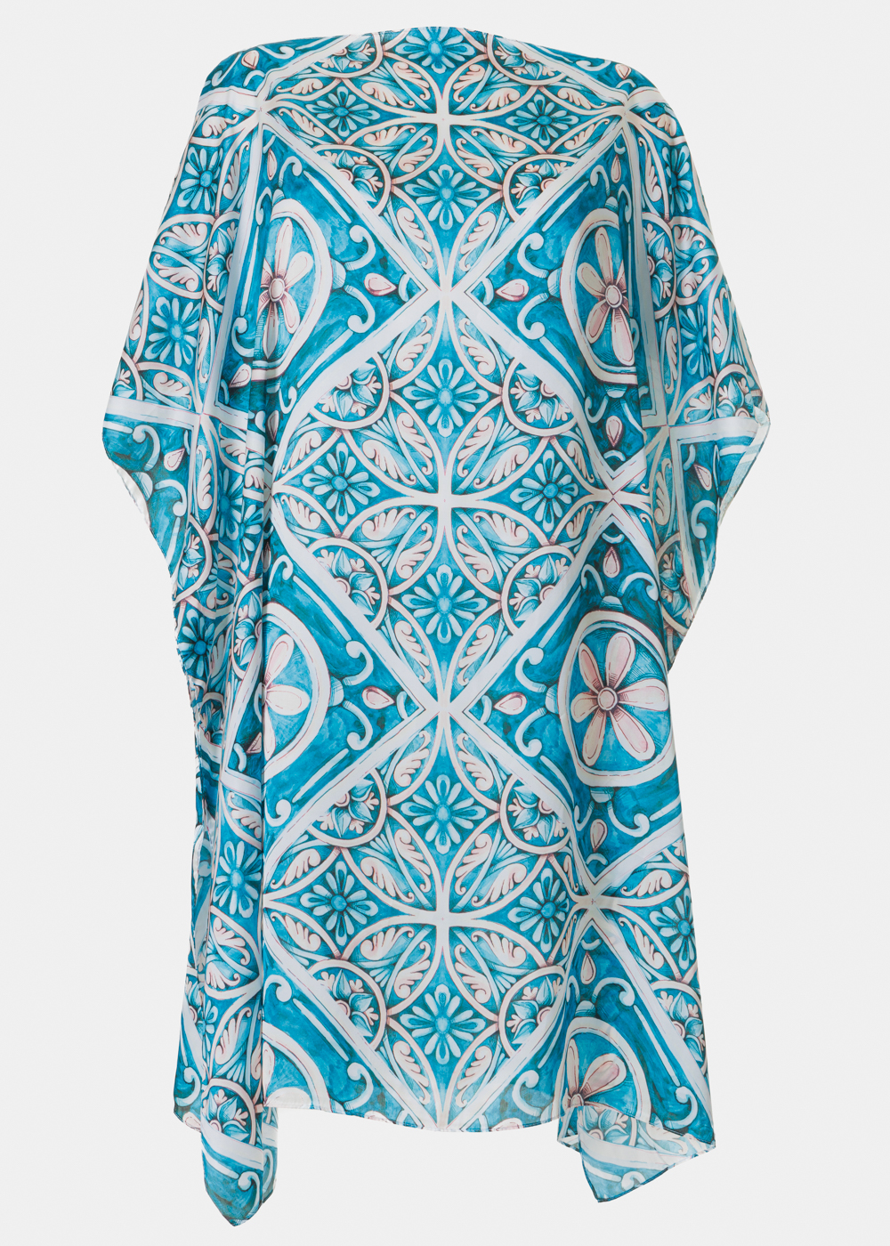 Butterfly Satin Dress w/ Tiles Pattern Butterfly Satin Dress w/ Tiles Pattern - Image 1